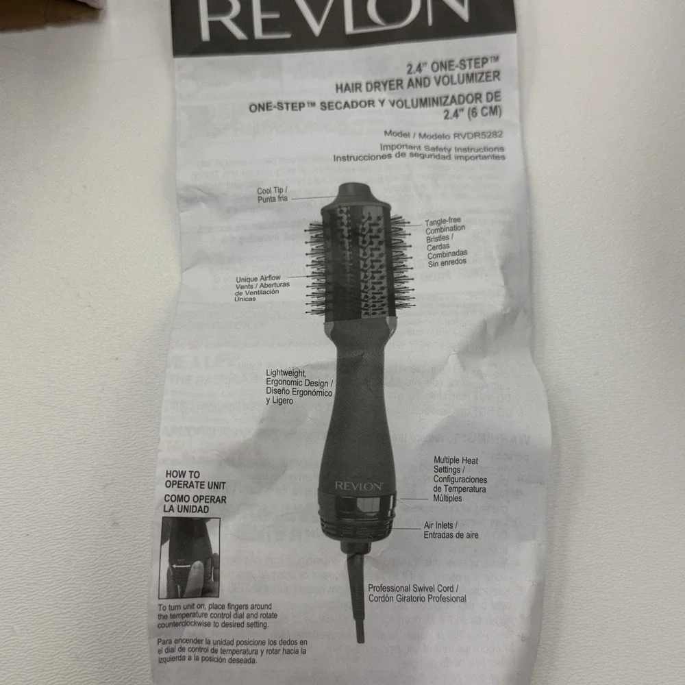 Revlon One-Step 2.4in Hair Dryer Volumizer RVDR5282 Titanium Max Black Pink
